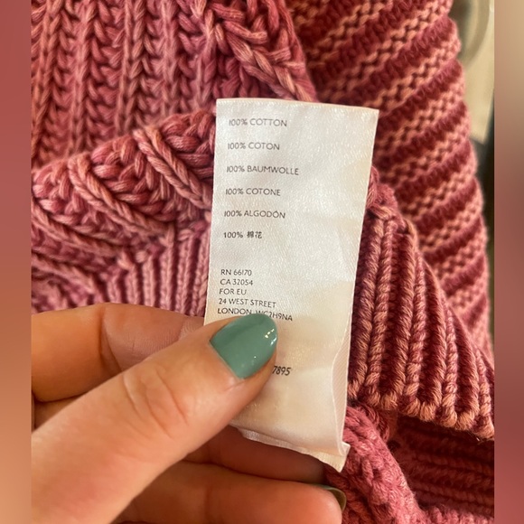 Free People 100% Cotton Knitted Sweater Size Small - Picture 6 of 6